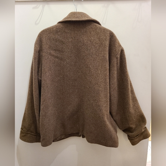 Armi Jeans 100% Wool Zip-Up Jacket - Brown - Size L - Picture 2 of 8